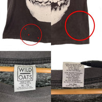 90's MISFITS ミスフィッツ HUGE SKULL 蓄光 スカルプリント Tシャツ ブラック WILD OATS USA製 Size XL 福生店
