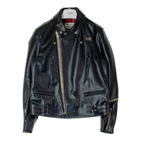 Lewis Leather ルイスレザー 391T Lightning ライトニング タイトフィット 裏地タータン ダブル ライダースジャケット ブラック size42 瑞穂店