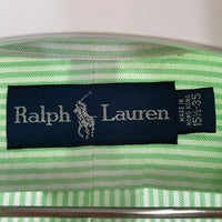 Ralph Lauren ラルフローレン キャンディストライプ ボタンダウン 長袖シャツ グリーン size15 1/2 瑞穂店
