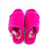UGG アグ 1095119 フラッフ イヤー スライド ボア サンダル ピンク 24cm 瑞穂店