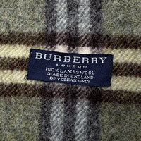 BURBERRY バーバリー ノバチェック ウールマフラー イングランド製 グリーン グレー 福生店