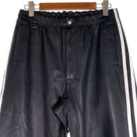 Schott ショット LEATHER TRACK PANTS シープスキン レザートラックパンツ ブラック ライン 3191066 Size L 福生店