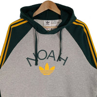 adidas アディダス 21AW NOAH ノア Striped Hoody ストライプフーディ プルオーバースウェットパーカー グレー グリーン HC4305 Size 2XO 福生店