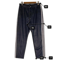 Schott ショット LEATHER TRACK PANTS シープスキン レザートラックパンツ ブラック ライン 3191066 Size L 福生店