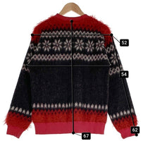 HYSTERIC GLAMOUR ヒステリックグラマー HYS TIMES ジャカードニット トレーナー レッド ブラック 02203CS07 Size M 福生店