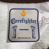 CORE FIGHTER コアファイター ラグランスリーブ マルチプリント Tシャツ ホワイト ブラウン 3 Size M 福生店