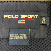 POLO SPORT ポロスポーツ 袖ロゴ 胸刺繍 フルジップ ナイロンジャケット ネイビー sizeL 瑞穂店