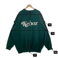 KEBOZ ケボズ クルーネック スウェットトレーナー ワンポイント ロゴ刺繡 グリーン Size XL 福生店
