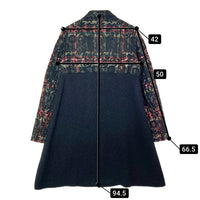 COMME des GARCONS HOMME PLUS コムデギャルソンオムプリュス PJ-C012 AD2012 フラワーレース チェック柄 コート ブラック sizeS 瑞穂店
