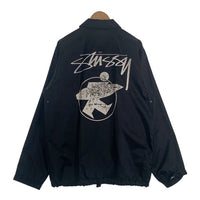 00`s STUSSY ステューシー SURF MAN サーフマン ナイロン コーチジャケット ブラック Size M 福生店