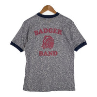 Cushman クッシュマン BADGER BAND リンガーTシャツ グレー ネイビー Size M 福生店