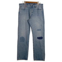 Levi's リーバイス 501 ストレートデニムパンツ 150周年モデル ダメージ加工 ライトブルー 00501-3385 Size W36 L32 福生店
