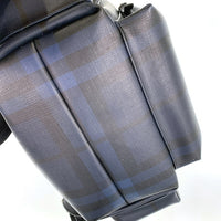 BURBERRY バーバリー PVC レザー バックパック リュック ブラックネイビーバーバリーチェック 福生店
