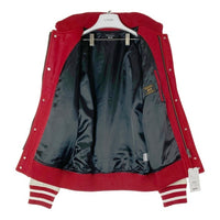 glamb グラム ドンキーカラー レザー ウールスタジャン レッド GB17AT/JKT10 Size 4 瑞穂店