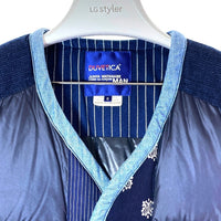 JUNYA WATANABE COMME des GARCONS MAN WO-V401 AD2014 ジュンヤワタナベ コムデギャルソンマン DUVETICA デュベティカ パッチワーク ダウンベスト ネイビー sizeS 瑞穂店