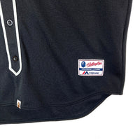 A BATHING APE アベイシングエイプ× Majestic マジェスティック 001SHE301912X ベースボールシャツ ブラック size2XL 瑞穂店