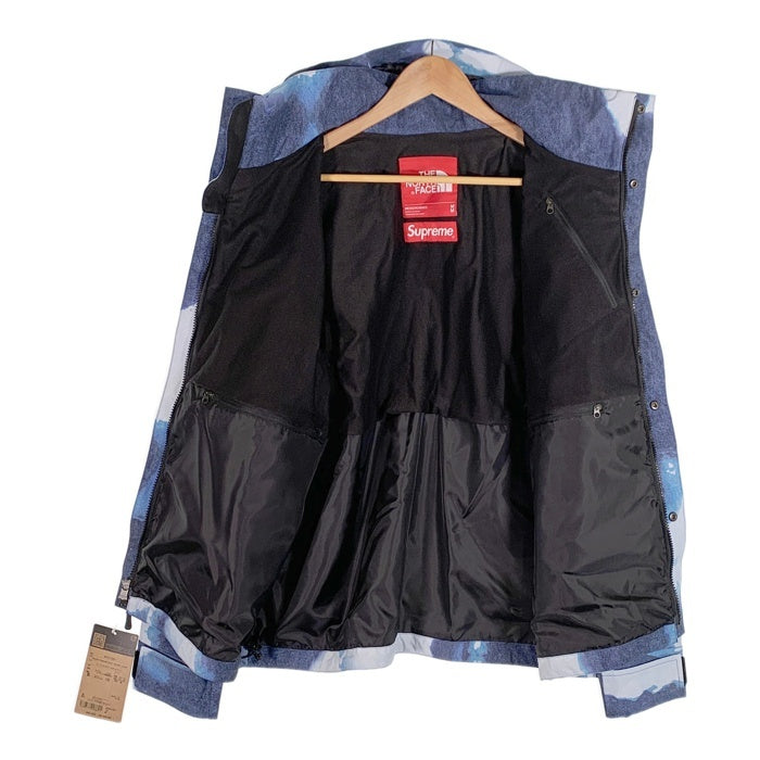 SUPREME シュプリーム 21AW THE NORTH FACE ノースフェイス Bleached Denim Print Mountain  Jacket ブリーチドデニムプリント マウンテンジャケット ブルー NP52100I Size M 福生店