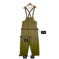 ANCELLM アンセルム LINENSUEDE DECK PANTS リネンスウェード デッキパンツ オーバーオール グリーン ANC-PT16 Size 1 福生店