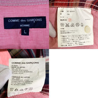 COMME des GARCONS HOMME コムデギャルソンオム フランネルチェック切替 コットンシャツ HF-B050 Size L 福生店
