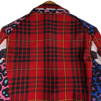 COMME des GARCONS HOMME PLUS コムデギャルソンオムプリュス ドッキング 3B テーラードジャケット マルチカラー チェック レオパード 3重 PF-J007 AD2020 Size S 福生店