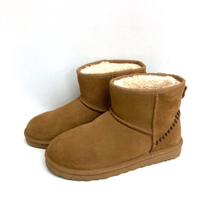 魅力的な UGG size27cm ブラウン ムートンブーツ SUEDE DECO MINI アグ 靴
