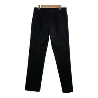 PRADA プラダ ボタンフライ ストレートスラックス トラウザー パンツ ブラック やや厚手 Size 48 福生店