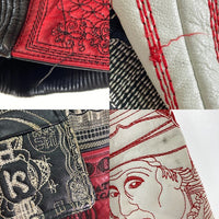 AL WISSAM アルウィッサム MONEY PATCHWORK LEATHER JACKET 世界紙幣 レザー パッチワーク レザージャケット ブラック size52 瑞穂店