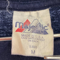 majestic マジェスティック USA製 New York Yankees ロゴプリント Tシャツ ネイビー sizeM 瑞穂店