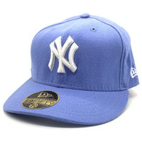 90's New Era ニューエラ MLB ニューヨーク・ヤンキース 59FIFTY ベースボールキャップ ライトブルー ウール USA製 Size 7 3/8 (56.8cm) 福生店