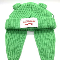 CHARLES JEFFREY LOVERBOY チャールズジェフリーラバーボーイ CHUNKY BEANIE RABBIT チャンキーリブビーニー ラビット グリーン コットン 福生店