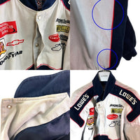 JEFF HAMILTON JH DESIGN ジェフハミルトン Jimmie Johnson ジミー・ジョンソン #48 Lowe's 2003年 レーシングジャケット グレー size2XL 瑞穂店