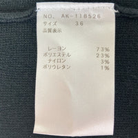 M'S GRACY エムズグレイシー ak-118526 リボンスリーブニットワンピース ブラック ホワイト size36 瑞穂店