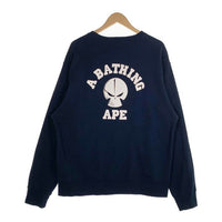 A BATHING APE アベイシングエイプ NEIGHBOR HOOD ネイバーフッド プリント スウェットクルーネックトレーナー ネイビー 001SWJ231901C Size XL 福生店