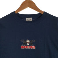 90's BLACKFLYS ブラックフライ プリント Tシャツ ネイビー USA製 Size M 福生店