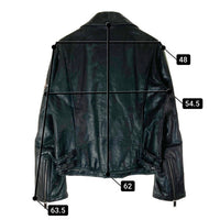 DIESEL ディーゼル 袖ストライプ レザー ダブル ライダースジャケット ブラック sizeL 瑞穂店