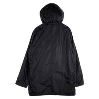 PRADA プラダ ナイロン フーデッド ジップアップジャケット ハーフ丈 中綿 ブラック Size XL 福生店