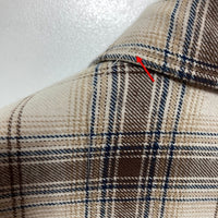 FTC エフティーシー チェック ネルシャツ ベージュ×ブラウン sizeXL 瑞穂店