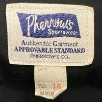 Pherrow's フェローズ ワンポイント刺繍 オックスフォード B.D 長袖シャツ ブラック size15 MEDIUM 瑞穂店