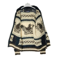 CHAPS RALPH LAUREN チャップス ラルフローレン ジップアップ カウチンセーター サンダーバード ウール ダークグレー Size2L 瑞穂店