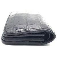 革物公房大輔 クロコダイル レザーウォレット 札 小銭入れ有 ブラック 福生店