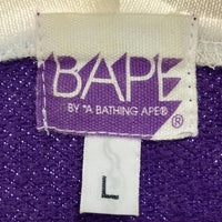 A BATHING APE アベイシングエイプ 初期フランケンタグ NFS限定 SHARK HOODIE WIDE FULL ZIP DOUBLE HOODIE シャーク フルジップパーカー パープル sizeL 瑞穂店