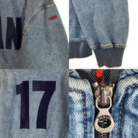 DIESEL ディーゼル D-VINZ Bomber Jacket ジョグデニム ボンバージャケット リブブルゾン ライトブルー 大谷翔平サテンワッペンカスタム Size S 福生店