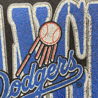 90~00's MLB ロサンゼルス・ドジャース プリントTシャツ ブラック 1995コピーライト Logo Athletic Size XL 福生店