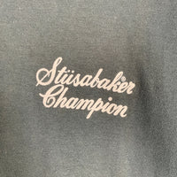 90's STUSSY ステューシー Studebaker Champion スチュードベッカー プリントTシャツ モスグリーン USA製 Size L 福生店