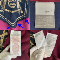 00's NIKE ナイキ アーセナル ワッペン スウッシュ刺繡 Tシャツ ボルドー Size L 福生店