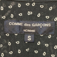 COMME des GARCONS HOMME コムデギャルソンオム ボタンダウン パッチワーク レーヨンシャツ 長袖 ブラック 総柄 HO-B052 AD2014 Size S 瑞穂店