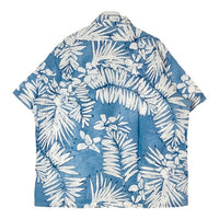 POLO RALPH LAUREN ポロラルフローレン コットン リネン オープンカラーシャツ ブルー 半袖 Size XXL 瑞穂店