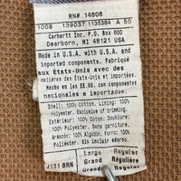 Carhartt カーハート J131 BRN 08年 USA製 アクティブジャケット 裏サーマル ブラウン sizeL 瑞穂店