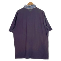 90's RRL ダブルアールエル 鹿の子 ポロシャツ チェック切替 ネイビー 三ツ星 Size XL 福生店