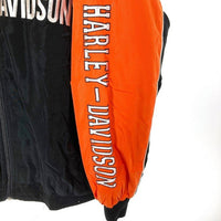 HARLEY-DAVIDSON ハーレーダビッドソン 100TH ANNIVERSARY ジップアップ ジャケット 中綿 オレンジ ブラック SizeXL 瑞穂店
